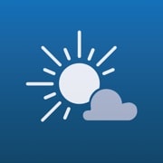 meteoblue App-Icon, eine Sonne und eine Wolke