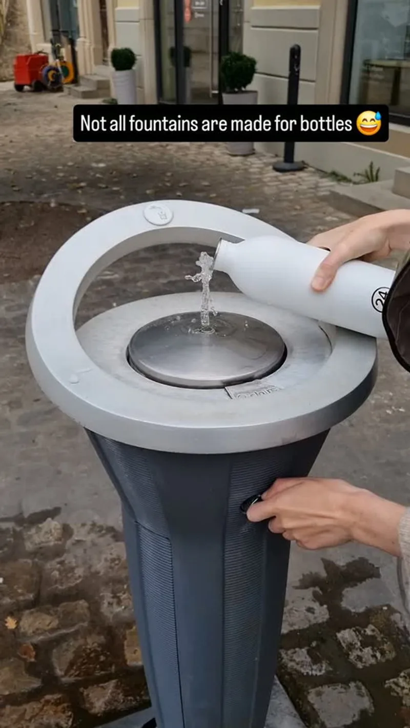 When you found a water fountain and try to refill your bottle...